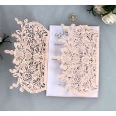 Pink Laser Invitation Card Holiday Greeting Card Christmas Thanksgiving Day